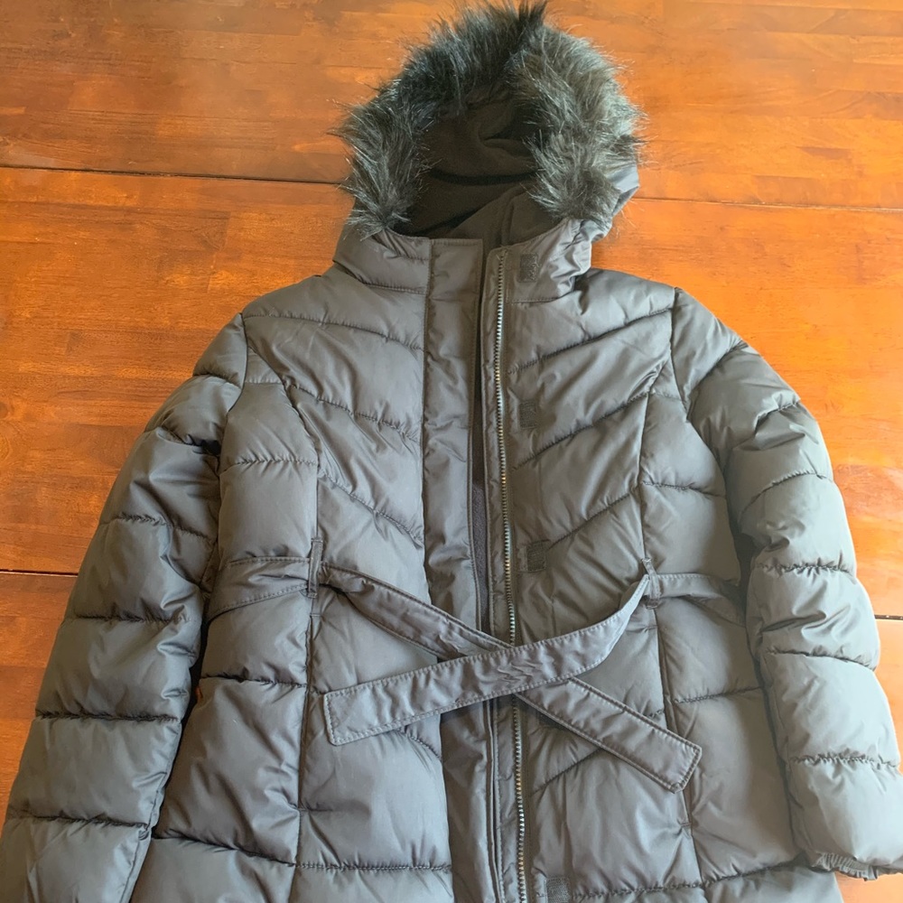 Girls black puffer coat